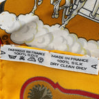 Hermes Scarf Cosmos Space Viewing Silk Orange Multicolor