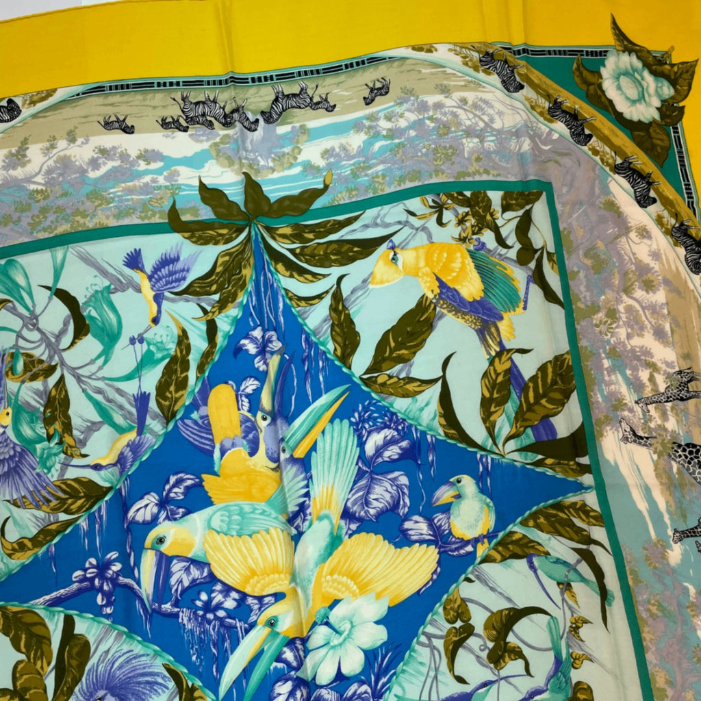 Hermes Carre 140 Scarf Tropiques Tropic Silk Multicolor