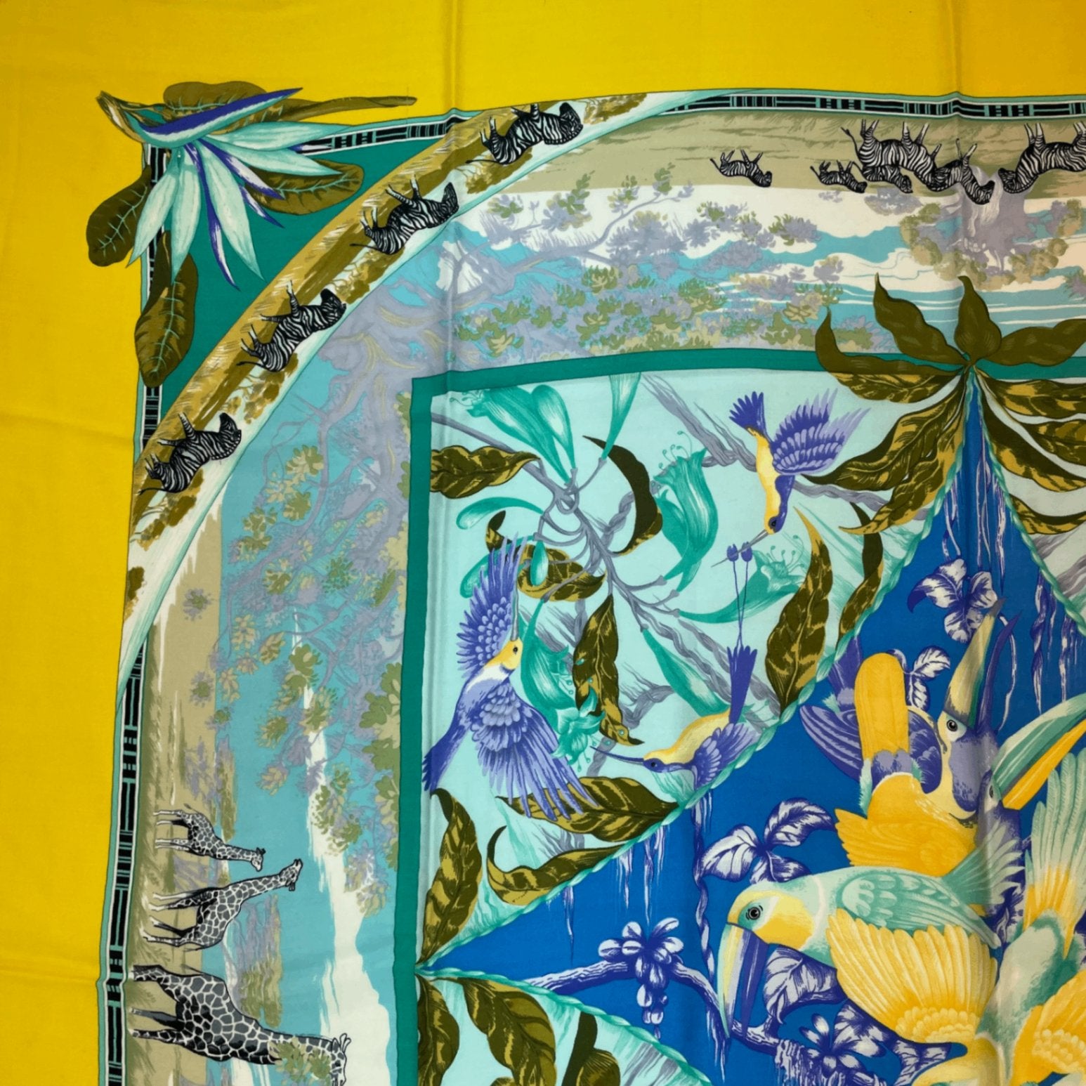 Hermes Carre 140 Scarf Tropiques Tropic Silk Multicolor