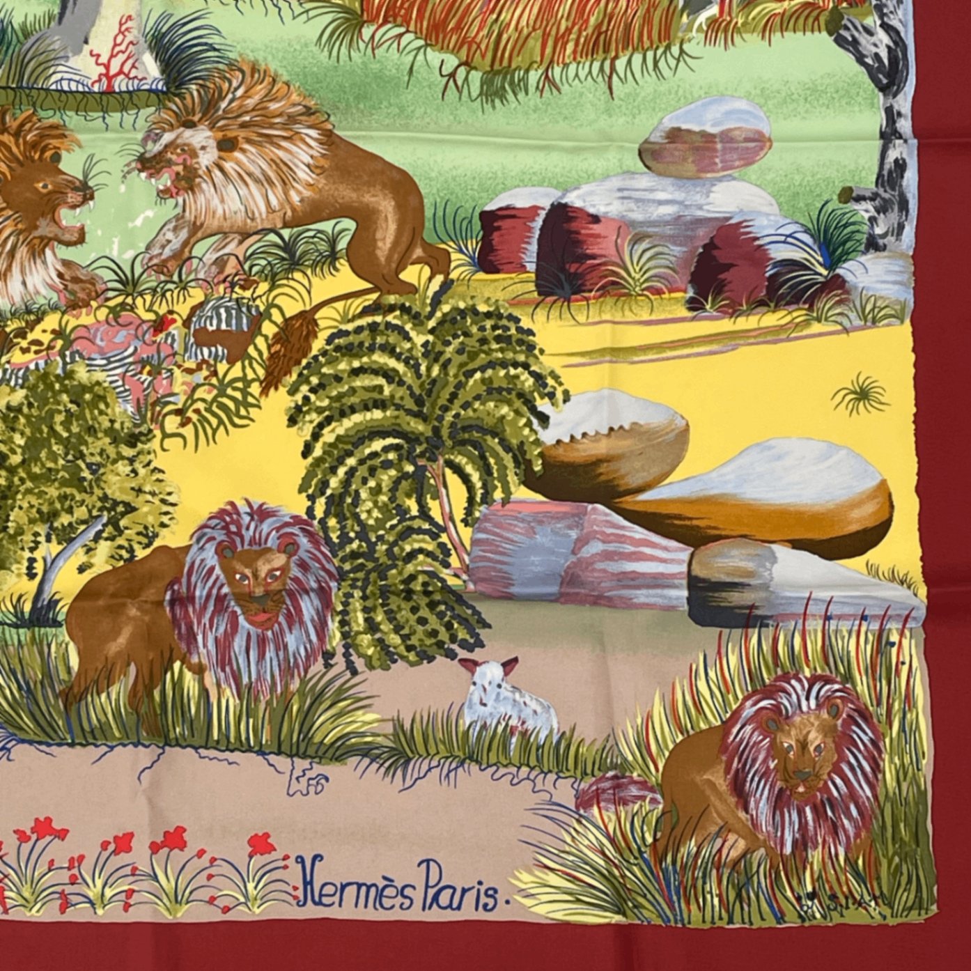 Hermes Carre 90 Nuba Mountain Scarf Silk 100%