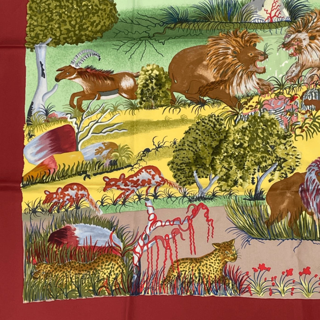 Hermes Carre 90 Nuba Mountain Scarf Silk 100%