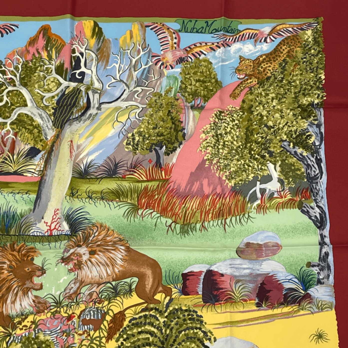Hermes Carre 90 Nuba Mountain Scarf Silk 100%