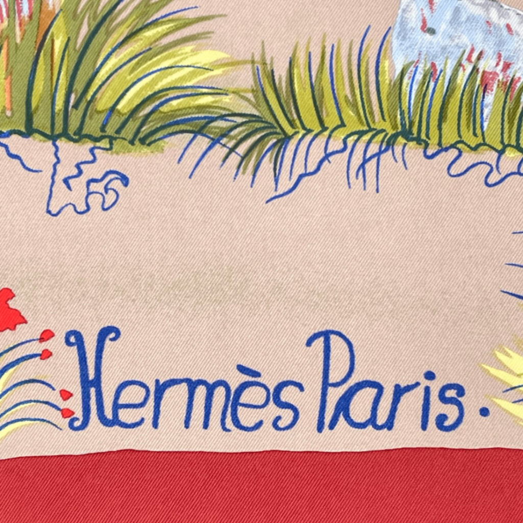 Hermes Carre 90 Nuba Mountain Scarf Silk 100%
