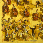 Hermes Carre 90 Concerto Silk Scarf Yellow