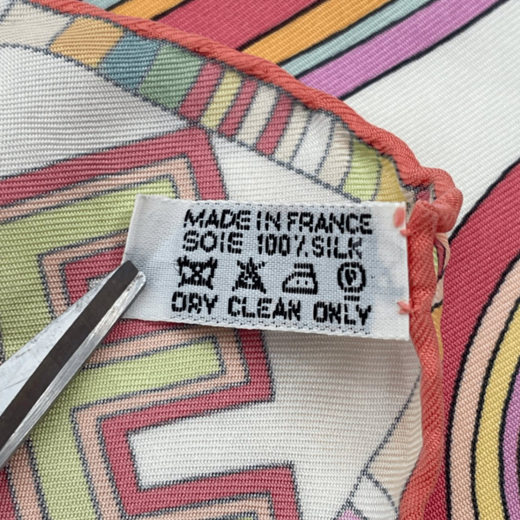 Hermes Scarf Carre 90 France Paris 24 Fbg Silk Multicolor