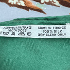 Hermes Carre 90 Scarf Silk la Chasse En Afrique African Hunt Green