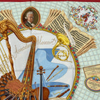 Hermes Carre 90 Wolfgang Amadeus Mozart Hymn To Silk Scarf Multicolor