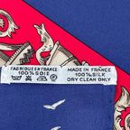 Hermes Carre 90 L Atlantide Atlantis Silk Scarf Navy