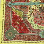 Hermes Carre 90 Silk Scarf Aux Portes du Palais Royal Palace Door Green