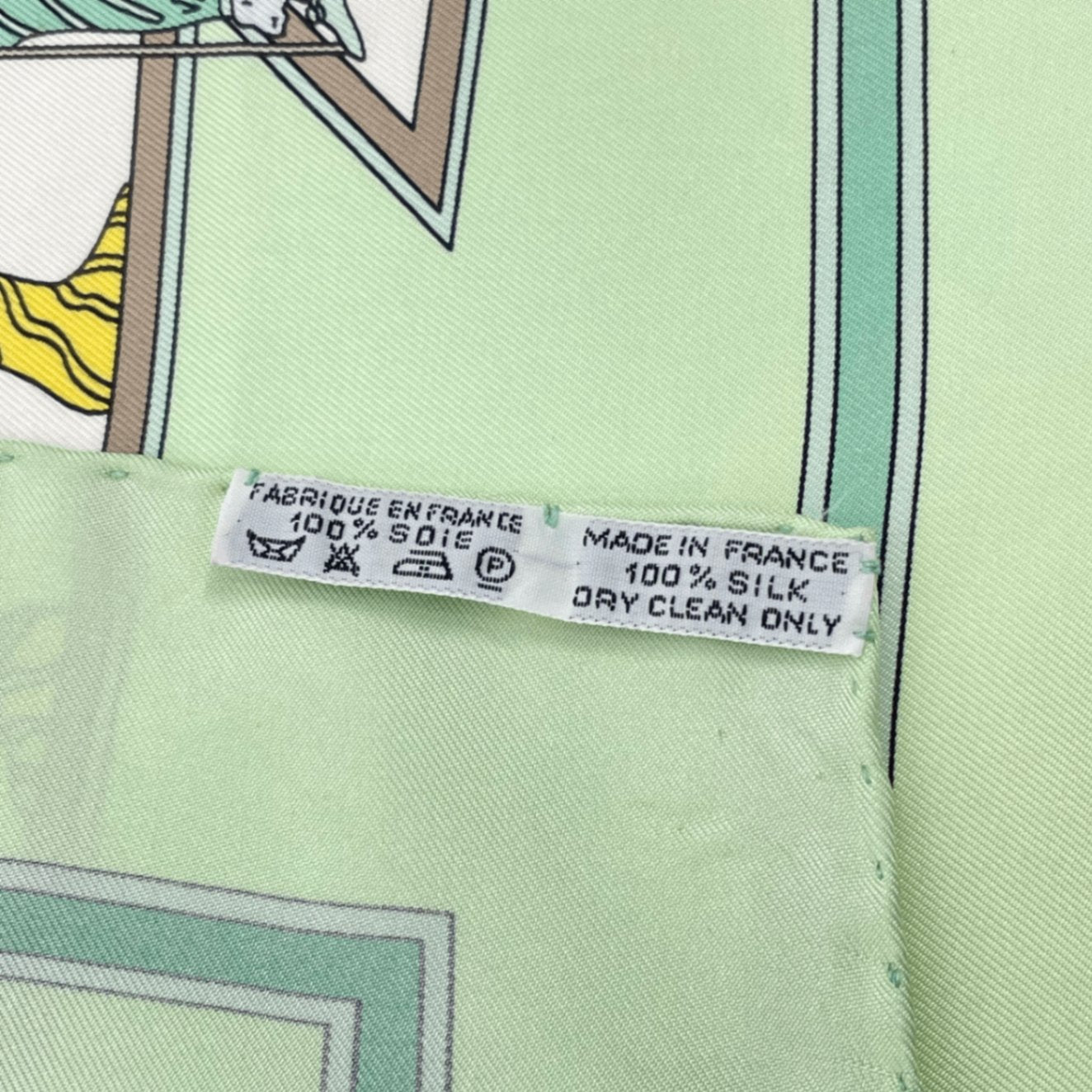 Hermes Carre 90 le Temps Des Marionnettes Marionette Time Silk Scarf Green