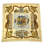 Hermes Carre 90 In Salzburg Yellow Orange Scarf Silk