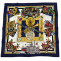 Hermes Scarf Carre 90 Silk The Original New Orleans Creole Jazz New Navy White