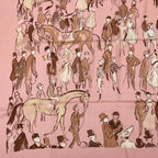 Hermes Carre 90 Paddock Pink Scarf Silk
