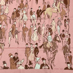 Hermes Carre 90 Paddock Pink Scarf Silk