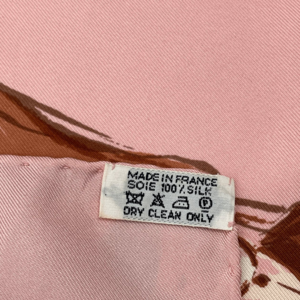 Hermes Carre 90 Paddock Pink Scarf Silk