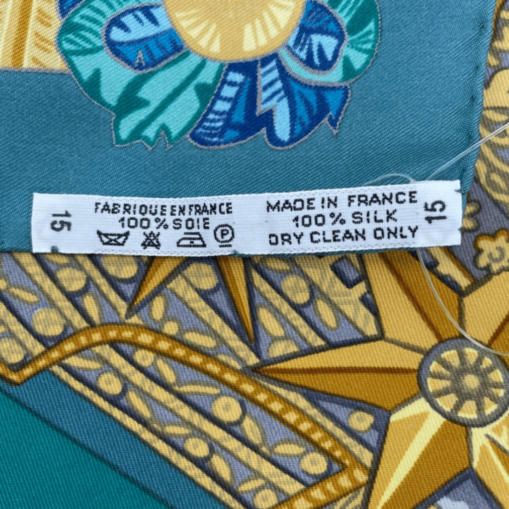 Hermes Scarf Carre 90 Armets Et Panache Feathered Cavalry Helmet Silk Blue