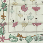 Hermes Carre 90 Silk Scarf la Danse Ballerina Beige
