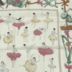 Hermes Carre 90 Silk Scarf la Danse Ballerina Beige