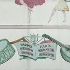 Hermes Carre 90 Silk Scarf la Danse Ballerina Beige