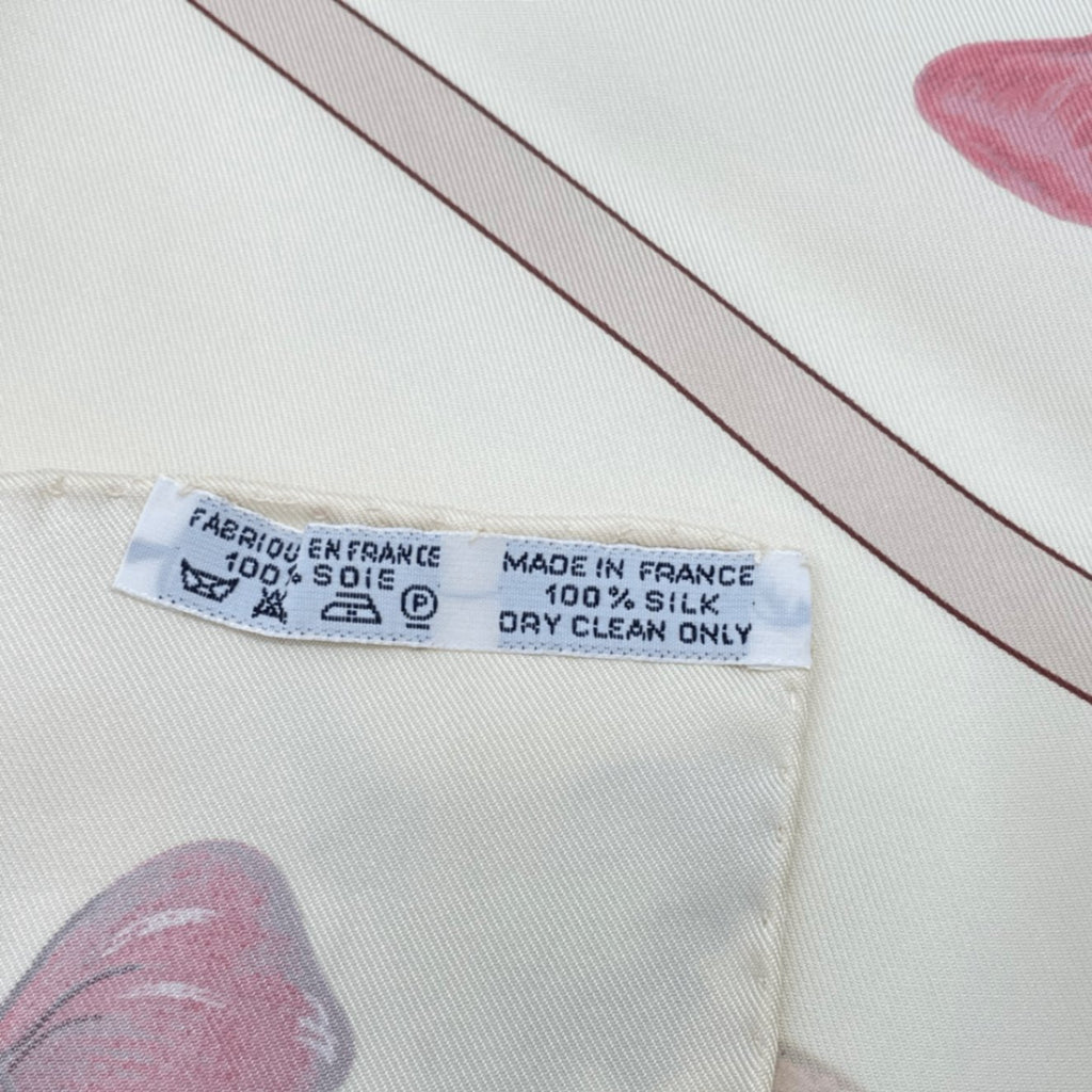 Hermes Carre 90 Silk Scarf la Danse Ballerina Beige