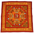 Hermes Carre 90 Early America Vintage Animal Print Scarf Silk