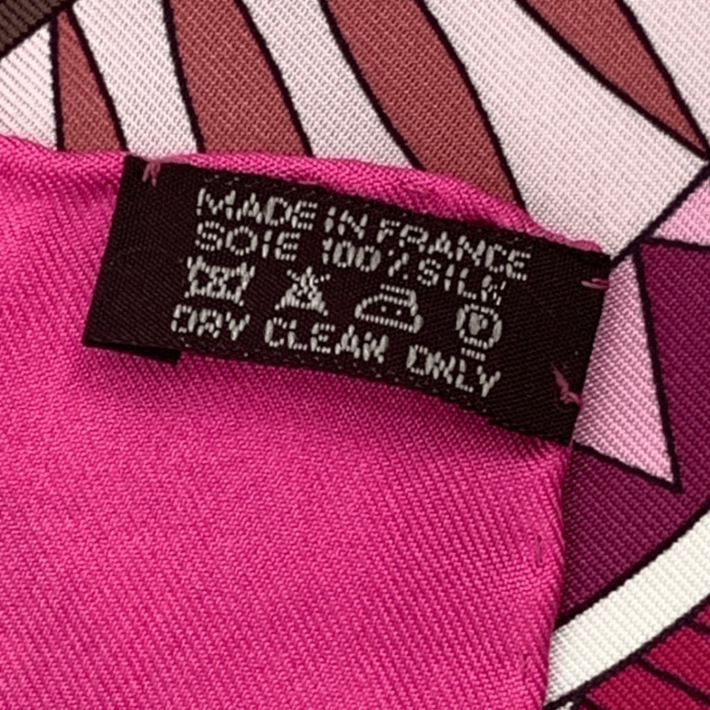 Hermes Carre 90 la Vie du Grand Nord Life In The Arctic Circle Pink Scarf Silk