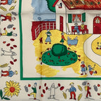 Hermes RE Tour A la Terre Return Silk 100% Scarf Green