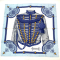 Hermes Carre 90 Brandebourgs Scarf Silk Blue