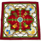Hermes Carre 90 Grande Tenue Horse Formal Wear Multicolor Scarf