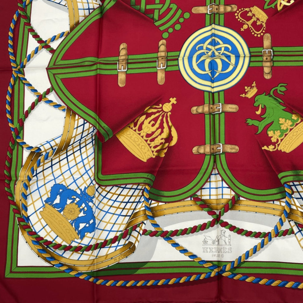 Hermes Carre 90 Grande Tenue Horse Formal Wear Multicolor Scarf