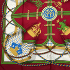 Hermes Carre 90 Grande Tenue Horse Formal Wear Multicolor Scarf