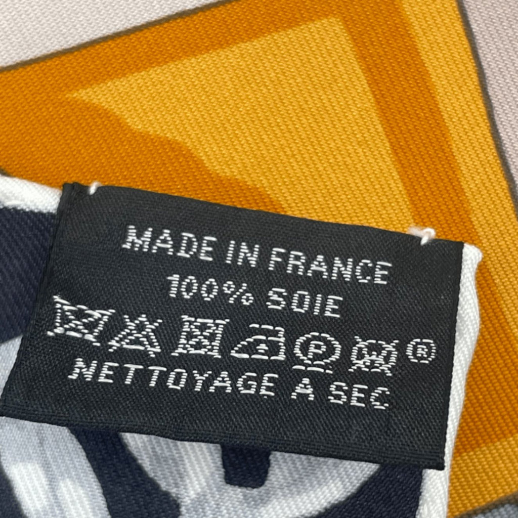 Hermes Scarf Carre 90 Silk Grand Manege Detail Black Orange