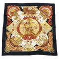 Hermes Scarf Carre 90 Pau Dela Des Cinq Mers Across The Five Seas Silk Black