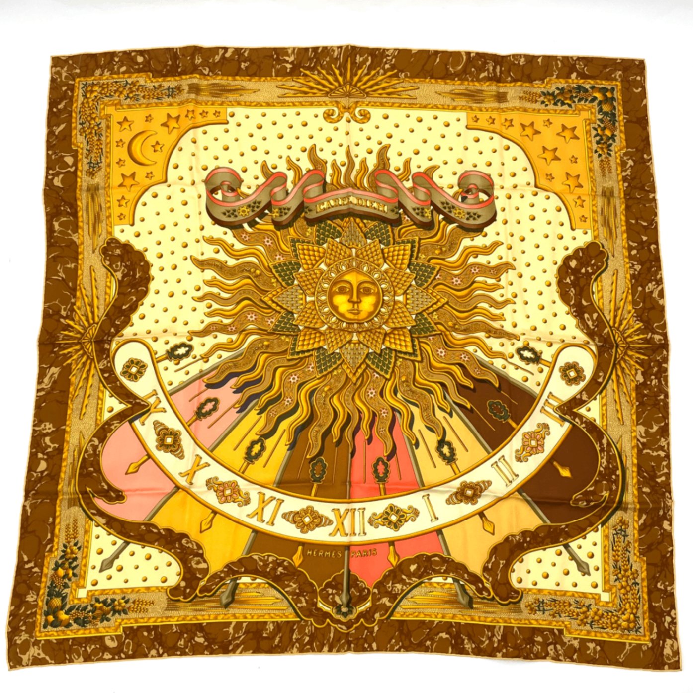 Hermes Scarf Carre 90 Silk Carpe Diem Enjoy Today Seize The Day Sun Constellatio