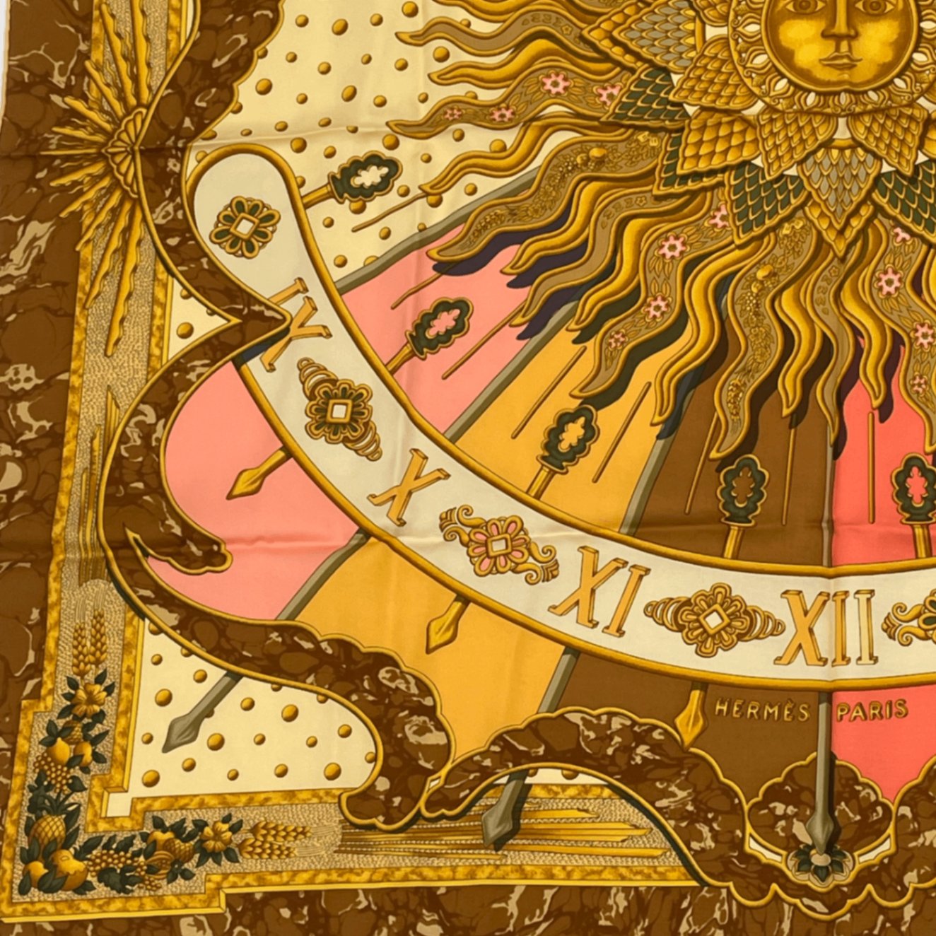 Hermes Scarf Carre 90 Silk Carpe Diem Enjoy Today Seize The Day Sun Constellatio