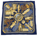 Hermes Scarf Carre 90 Royal Treasures Of Benin Blue