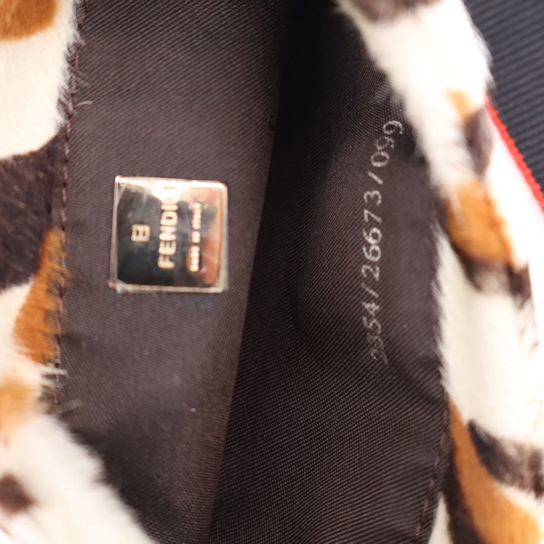 Fendi Mini Croissant Brown Leopard Handbag