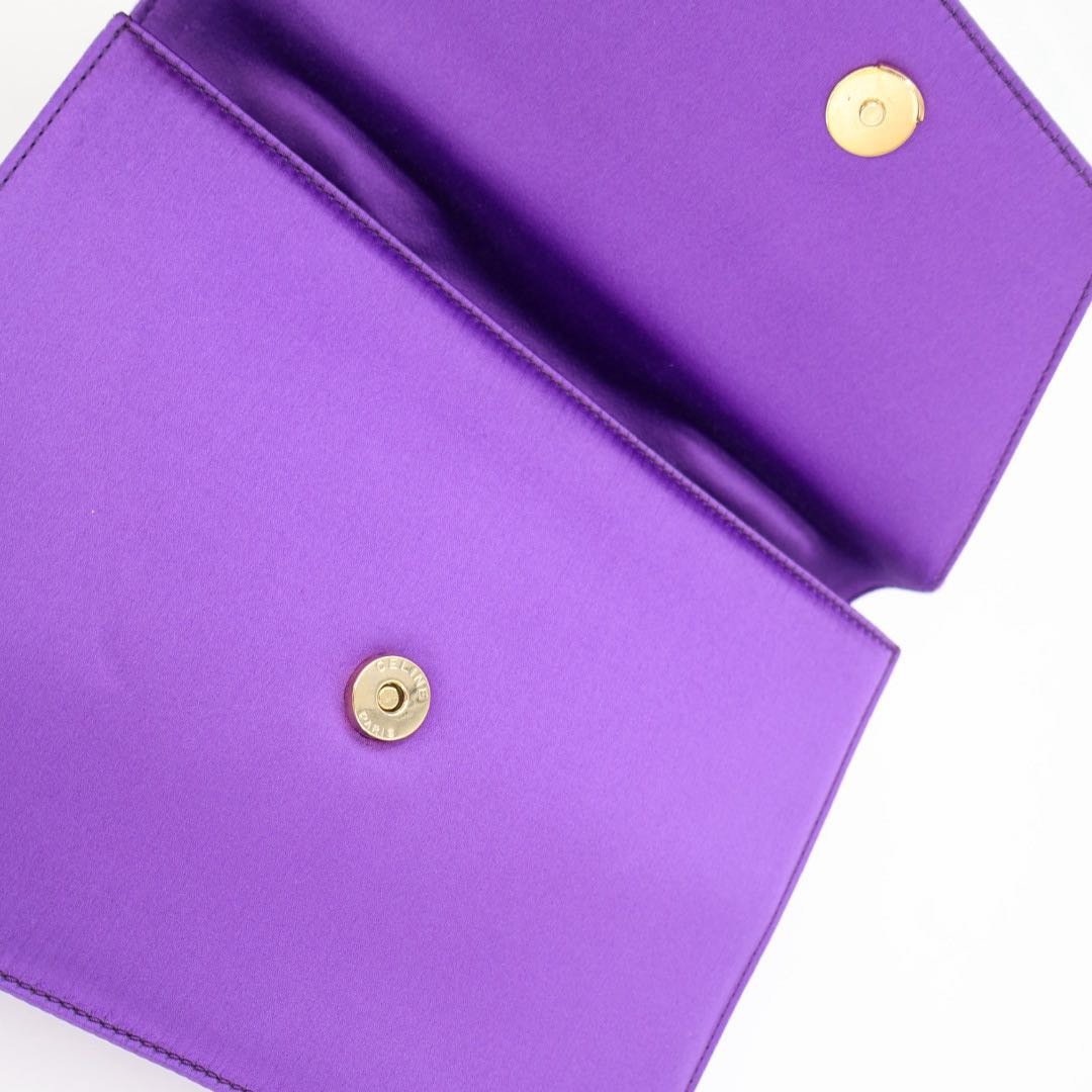 Celine Vintage Satin Top Handle Handbag