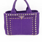 Prada Canapa 2-Way Handbag With Bijou