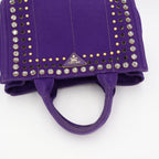 Prada Canapa 2-Way Handbag With Bijou