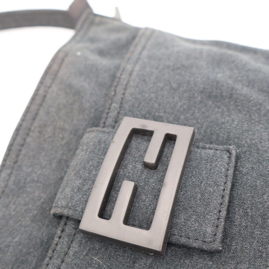 Fendi Zucca Logo Shoulder Bag Gray