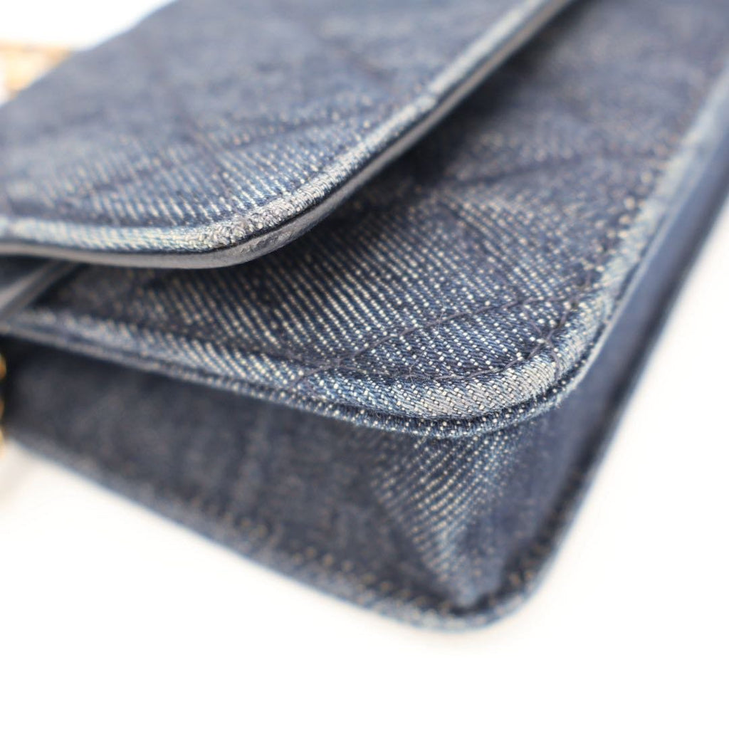 Chanel Wallet With Chain 2.55 Denim