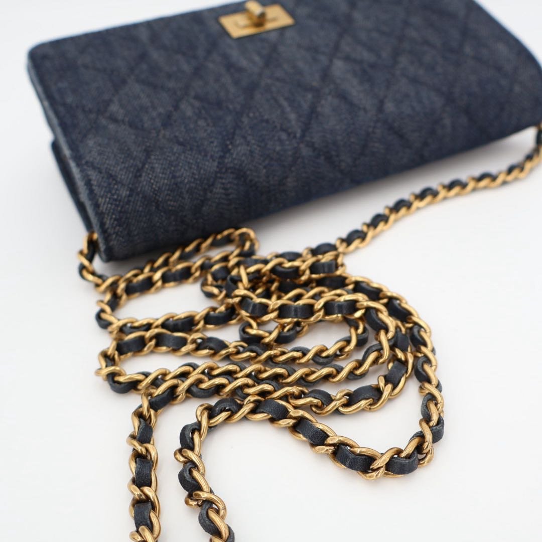 Chanel Wallet With Chain 2.55 Denim