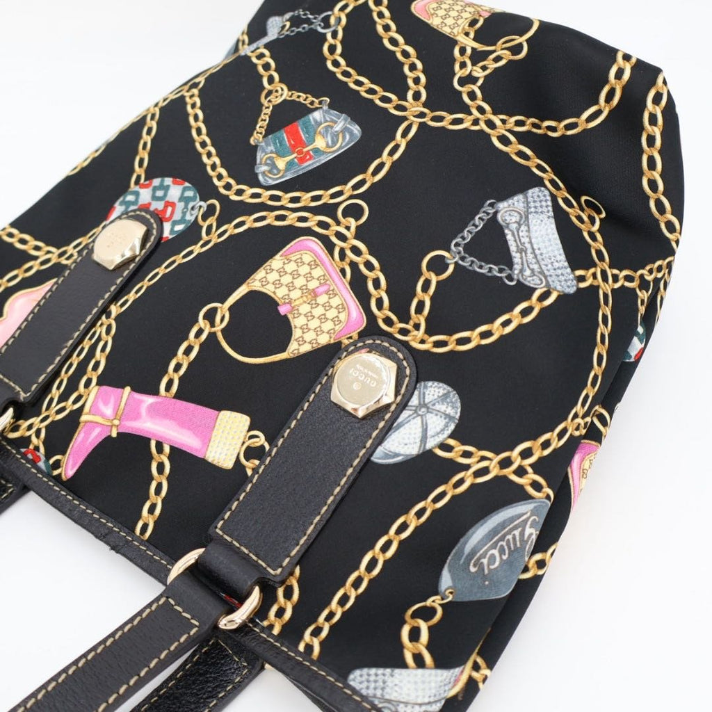 Gucci Chain Pattern Tote Shoulder Bag