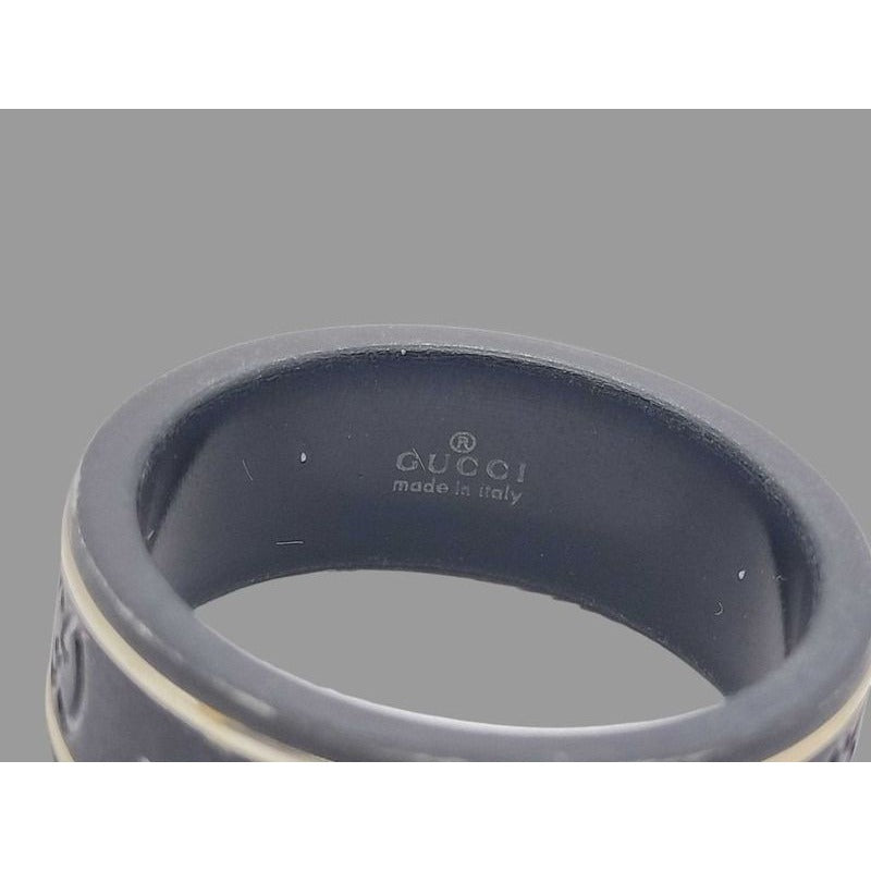 Gucci Ring GG Icon Black Gold Ceramic — view 4