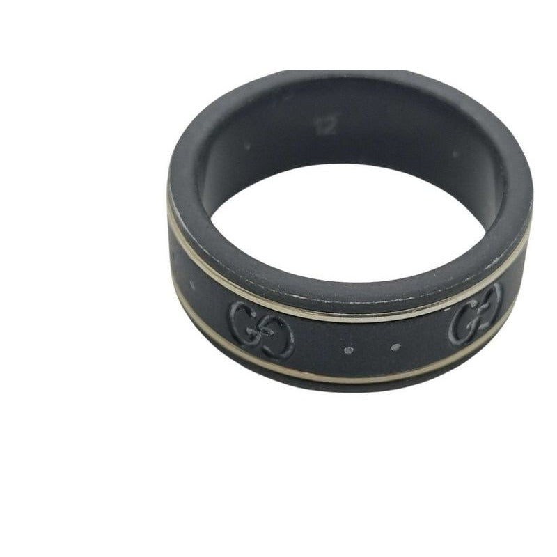 Gucci Ring GG Icon Black Gold Ceramic — view 5