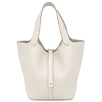 Hermes Handbag Picotin Lock MM Taurillon Clemence Cles Silver Hardware Off