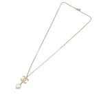 Chanel Necklace CC Logo Gold Metal Costume Pearl — view 2