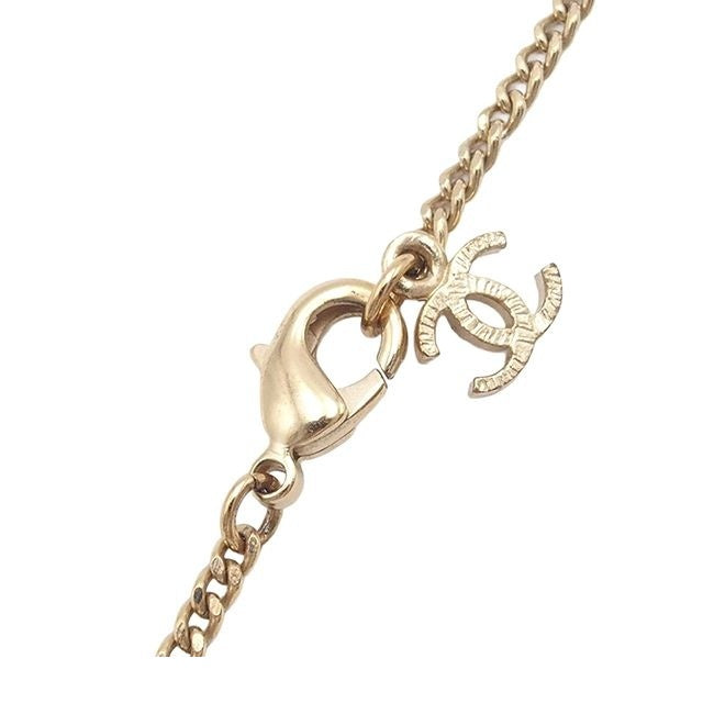 Chanel Necklace CC Logo Gold Metal Costume Pearl — view 5