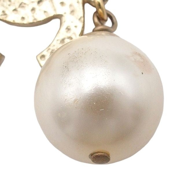 Chanel Necklace CC Logo Gold Metal Costume Pearl — view 8